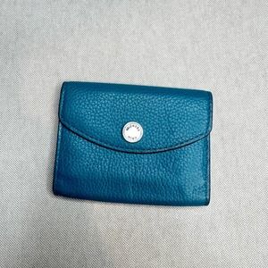 Michael Kors Wallet Small Pebble Leather Blue